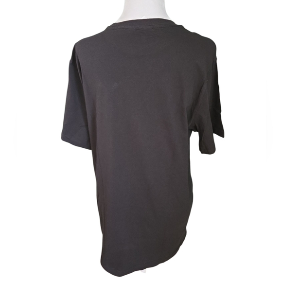 Black Graphic Tee with Sun and Moon Design - Picture 2 of 4